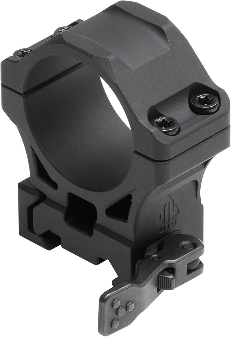 UTG ACCU-SYNC QR 30mm Med. Profile Scope Rings, Picatinny, Black - Image 1
